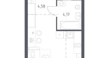 Студия, 25&nbsp;м²