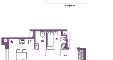 3-к. квартира, 54&nbsp;м²