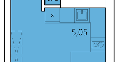 Студия, 25 м²