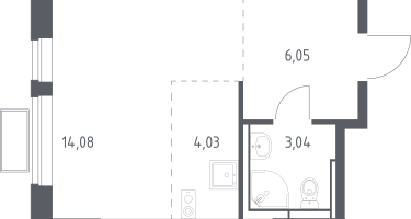 Студия, 26&nbsp;м²