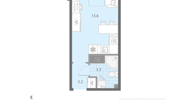 Студия, 21&nbsp;м²