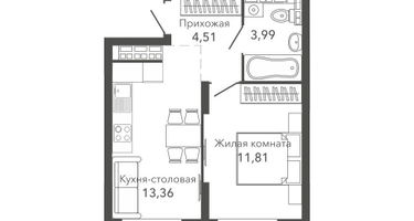 1-к. квартира, 33&nbsp;м²