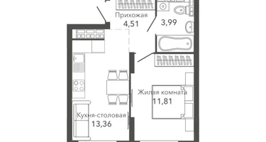 1-к. квартира, 33&nbsp;м²