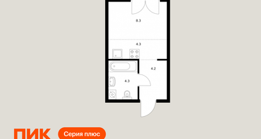 Студия, 21 м²