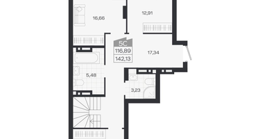 5-к. квартира, 142&nbsp;м²