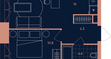 2-к. квартира, 35&nbsp;м²