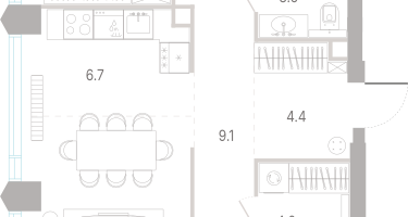 3-к. квартира, 112&nbsp;м²
