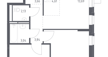 Студия, 55&nbsp;м²