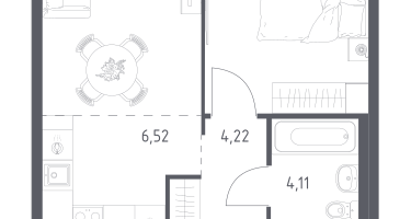 Студия, 38&nbsp;м²