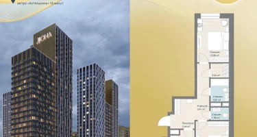 2-к. квартира, 60&nbsp;м²