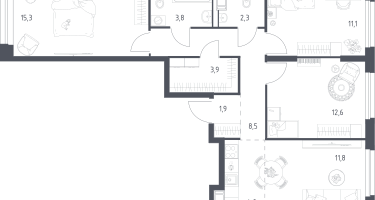 Студия, 74&nbsp;м²