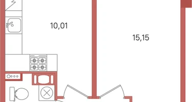 1-к. квартира, 34&nbsp;м²