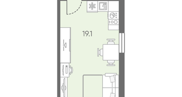 Студия, 25&nbsp;м²