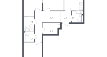 3-к. квартира, 77&nbsp;м²