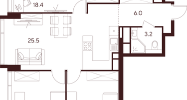 Студия, 80&nbsp;м²