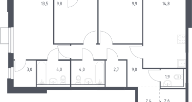 3-к. квартира, 78&nbsp;м²