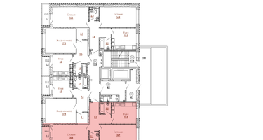 2-к. квартира, 59&nbsp;м²