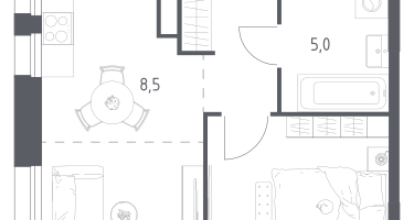 Студия, 36&nbsp;м²