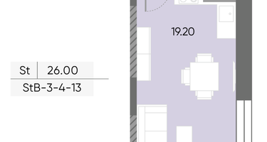 Студия, 26 м²