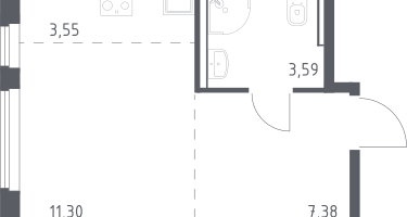 Студия, 25&nbsp;м²