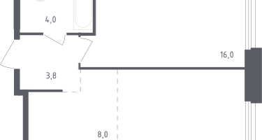 Студия, 43&nbsp;м²