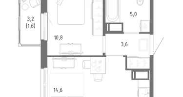 1-к. квартира, 35 м²