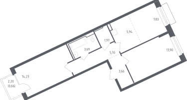 Студия, 56&nbsp;м²