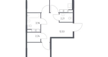 2-к. квартира, 62&nbsp;м²