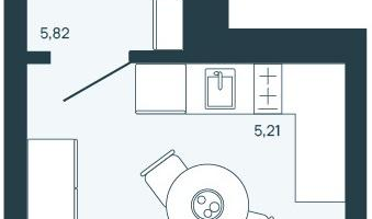 1-к. квартира, 38&nbsp;м²