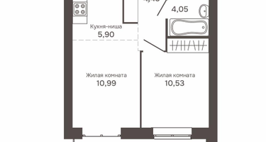 2-к. квартира, 39&nbsp;м²