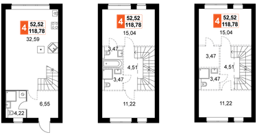 4-к. квартира, 118&nbsp;м²