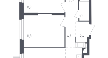 Студия, 52&nbsp;м²