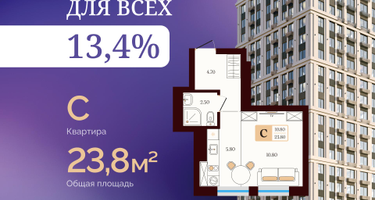 Студия, 23&nbsp;м²