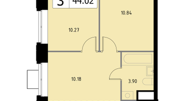 Студия, 44&nbsp;м²