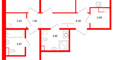 3-к. квартира, 81 м²
