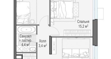 3-к. квартира, 57&nbsp;м²