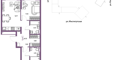 Студия, 65&nbsp;м²