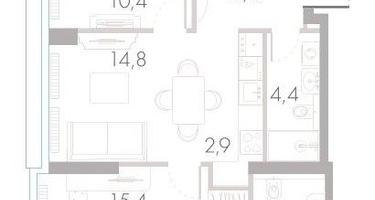 3-к. квартира, 60&nbsp;м²