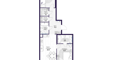 2-к. квартира, 81 м²