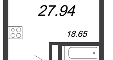 Студия, 28&nbsp;м²
