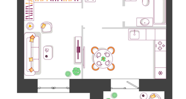 1-к. квартира, 35&nbsp;м²