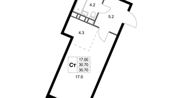 Студия, 30&nbsp;м²