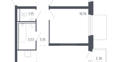 Студия, 59&nbsp;м²