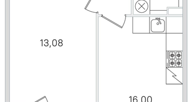 1-к. квартира, 42&nbsp;м²