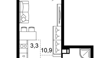 1-к. квартира, 20 м²