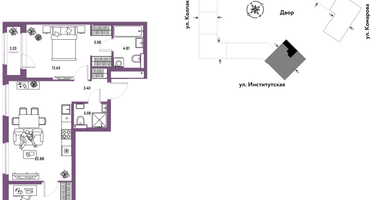 Студия, 67&nbsp;м²