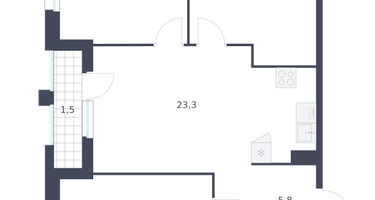 3-к. квартира, 78 м²
