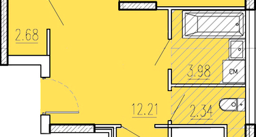 2-к. квартира, 74 м²