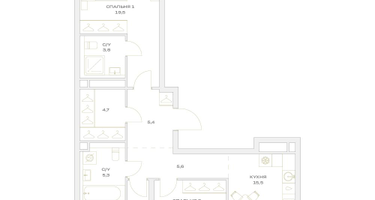 4-к. квартира, 83&nbsp;м²