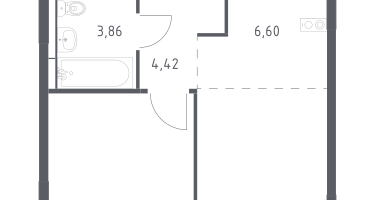 Студия, 34&nbsp;м²